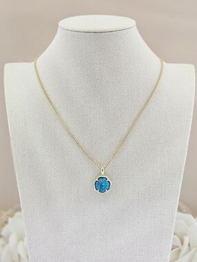 Kendra Scott Necklace 14k Gold Plated Cynthia Turquoise Short Pendant Boho
